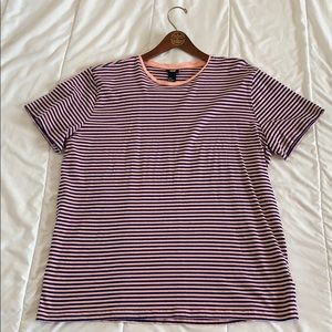 H&M STRIPED TEE (pink and blue)